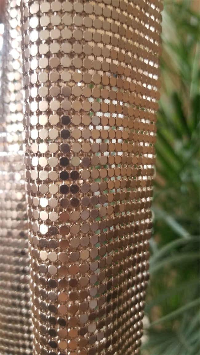 Sequin Screen Aluminium Shiny Metal Sequin Curtains Drapery For Windows 4mm