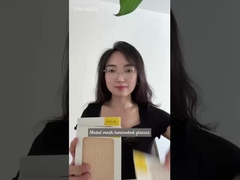 Brass And Stainless Steel Metallic Mesh Laminated Glass for Customized Colors