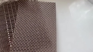 Real Footage of Antique Copper Metal Mesh Panel