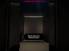 Black Samurai Spiral Metal Mesh Decorative Partition Screen Production & Installation Display