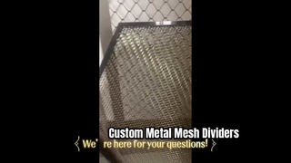 Detailed Close-up Video of Metal Mesh for Space Dividers