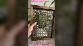 Crimped Metal Decorative Mesh Cabinet Mesh Inserts Privacy Screen Panel