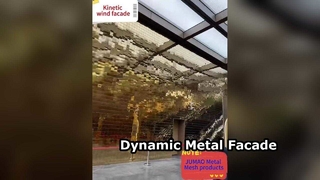 Kinetic Wind Facade Metal Architectural Mesh Curtain Wall Panel Commercial