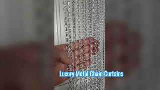 Golden Metal Chain Curtains Elegant Decor