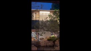 Night‑lit water curtain: flowing water in perfect harmony with static views.