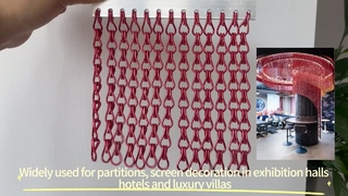 Dual Hook Metal Curtain in Red – Live Footage