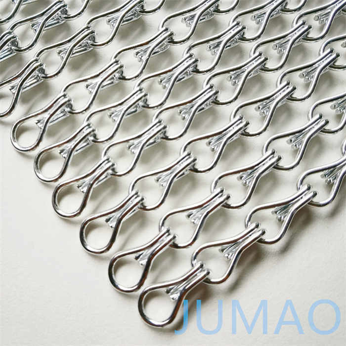 Door Chain Link Fence Curtains Aluminium Chain Link Fly Screens ODM