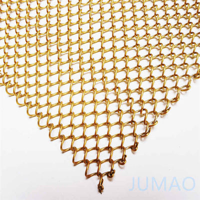 Aluminum Alloy Metal Mesh Curtains Drapery 8mm Hole Customized