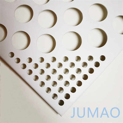 White Perforated Metal Screen Steel Plate Ceiling Aluminum Alloy Round Holes
