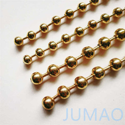 Gold Stainless Steel Metal Bead Ball Curtains Chain For Architectural