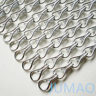 Door Chain Link Fence Curtains Aluminium Chain Link Fly Screens ODM