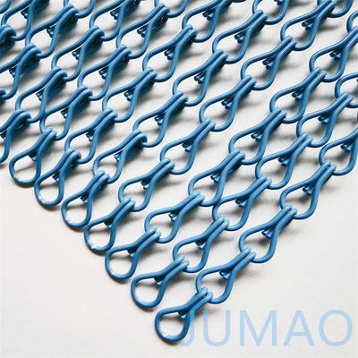 Spraying Metal Chain Link Curtains Door Fly Screen 2mm