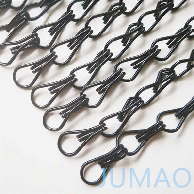 Decorative Black Metal Chain Link Curtains fly Screen Outdoor