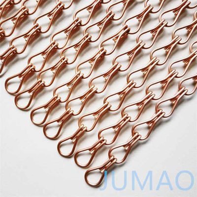 Brass Aluminum Metal Chain Link Curtains Fly Screen 10x22