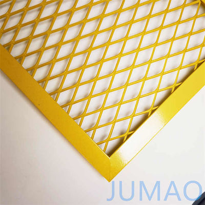 Yellow Architectural Expandable Metal Lath Panels Room Divider