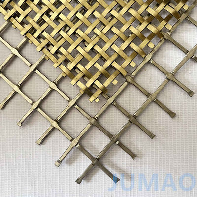 Industrial Wide Crimped Architectural Wire Mesh Aluminum Decorative