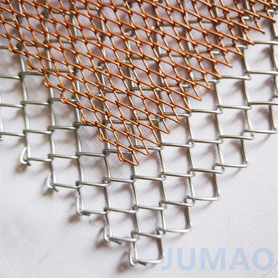Steel 6mm-20mm Holes Metal Mesh Curtains For Versatile Decoration