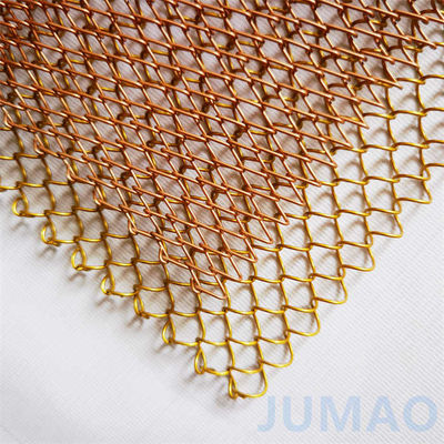 Silver Color Diamond Shaped Hole Decorative Sprial Mesh Curtain