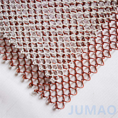 0.8mm To 3mm Wire Diameter Metal Mesh Curtains With Sprial Technology