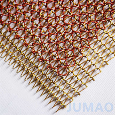 Diamond Hole Metal Mesh Curtains In Black For Club Space Divider 1.2mm