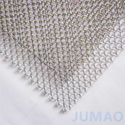 Spiral Metal Mesh Curtains With Diamond Holes For Space Division
