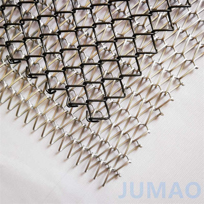 Diamond Mesh Metal Curtain Room Divider Jumao Sprial Decorative Metal Drapery