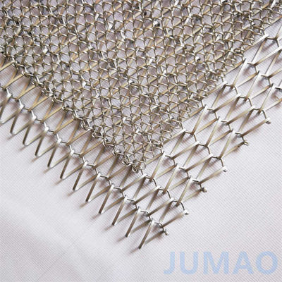 Max Unrestricted Metal Mesh Curtain Texture With Diamond Perforations