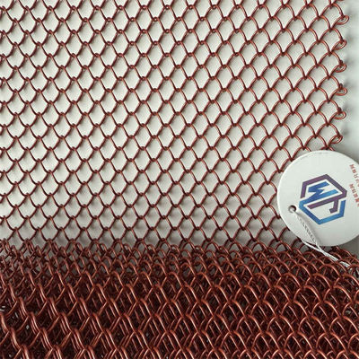 Heavy Duty Metal Chain Link Mesh Maximum Width 12 Meters Customizable Aperture