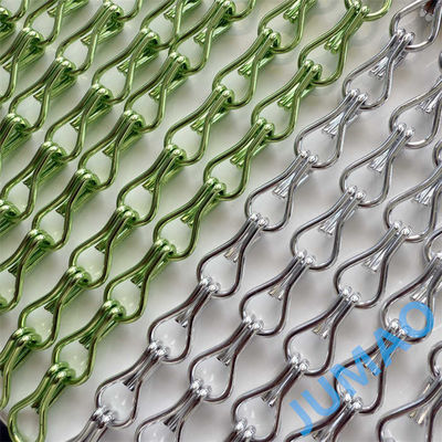 Restaurants Design Anodised Metal Chain Link Curtains 9x16mm