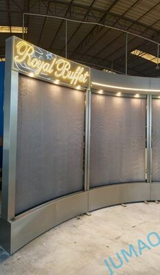 Innovative Architectural Water Feature Mesh Screen Enhancing Water Flow