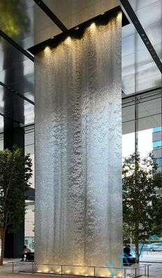 Transparent Cascading Water Mesh Curtain Offering Privacy Stylish Water Effects