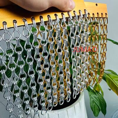 Graceful Metal Chain Link Curtains Room Divider and Commercial Space Design