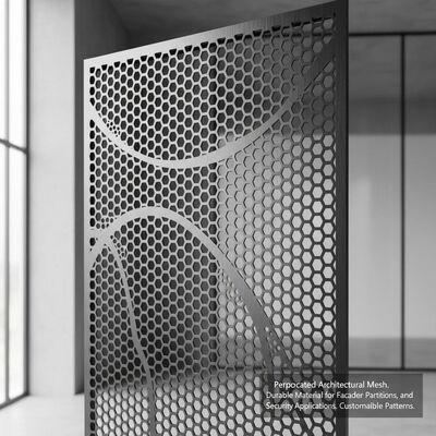 Perforated Architectural Mesh Durable Material for Facades Interior Partitions and Security Applications Customizable Patterns