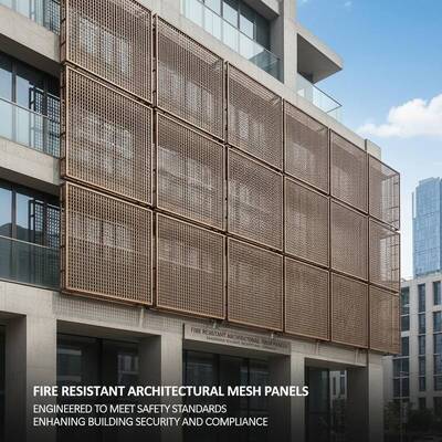 Fire Resistant Architetctural Mesh Panels Engineered to Meet Safety Standards Enhancing Building Security and Compliance