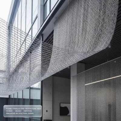 Flexible Stainless Steel Architectural Mesh Ideal for Facades Ceilings Partitions and Innovative Architectural Design Solutions