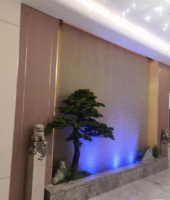 Decorative Stainless Steel Water Curtain Uniform Water Flow LED Ambient Lights Room Divider