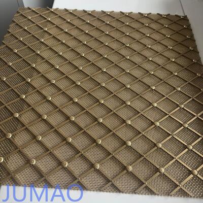 New Pattern Decorative Woven Metal Mesh Custom Size Color For Wall Cabinet Space Divider