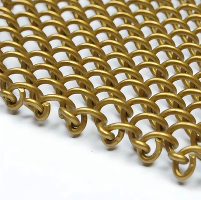 1mm Aperture Aluminum Metal Mesh Curtain Decorative Metal Screen For Space Partition Wall Divider