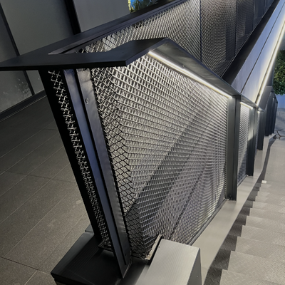 Custom Pattern Expanded Metal Mesh For Staircase Railing Balustrade