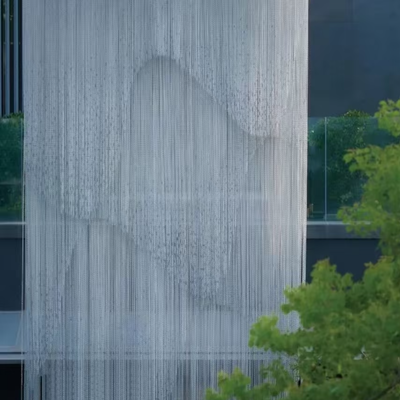 Curved Indoor Water Curtain For Reception Feature Decoration