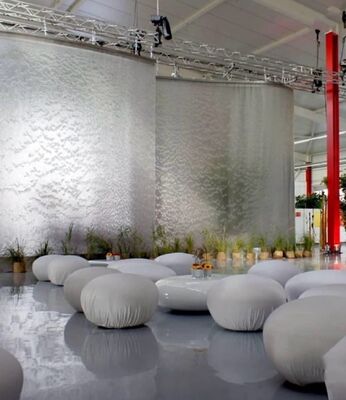 Curved Indoor Design Water Curtain For Reception Feature Decoration